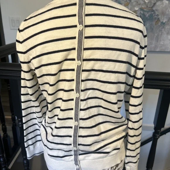 Talbots Pullover HELL-O Sweater Medium striped COTTON - Picture 3 of 7